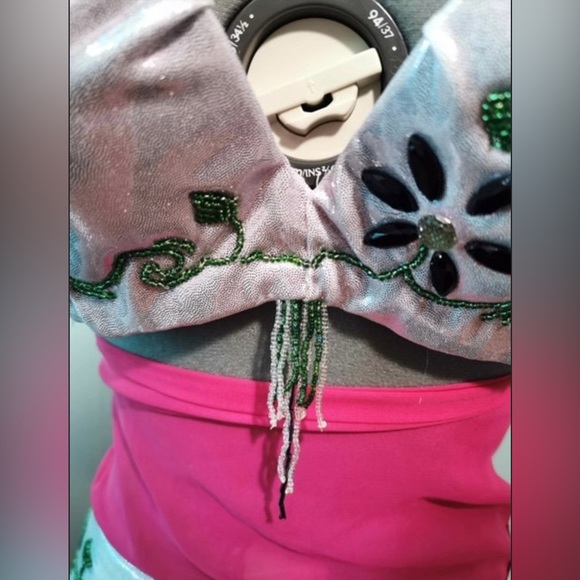 One of a Kind Belly Dance Costume Set Hand Made 36B - Picture 2 of 10